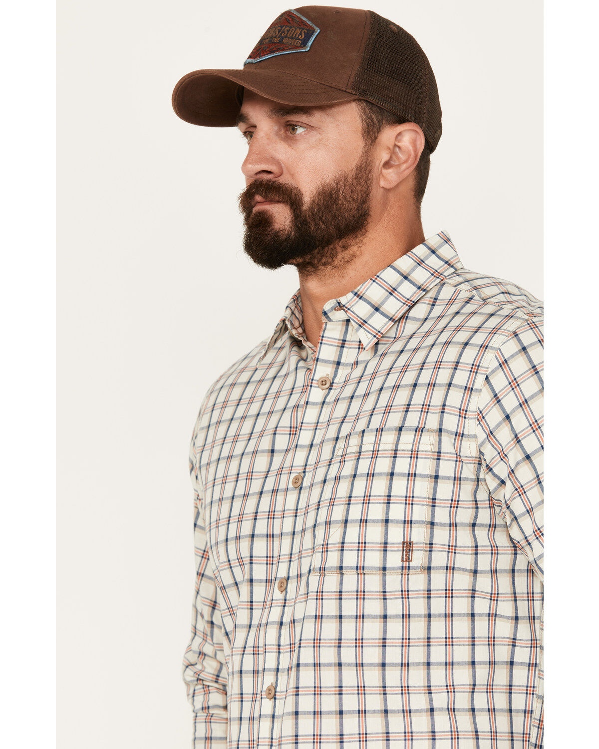 Brothers and Sons Men's Plaid Long Sleeve Button Down Western Shirt