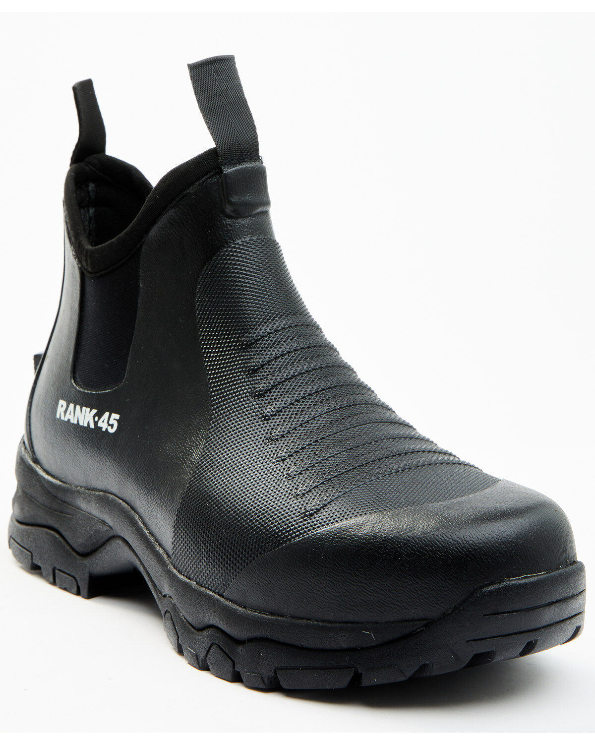 RANK 45® Men's 6.5" Rubber Ankle Boots - Round Toe