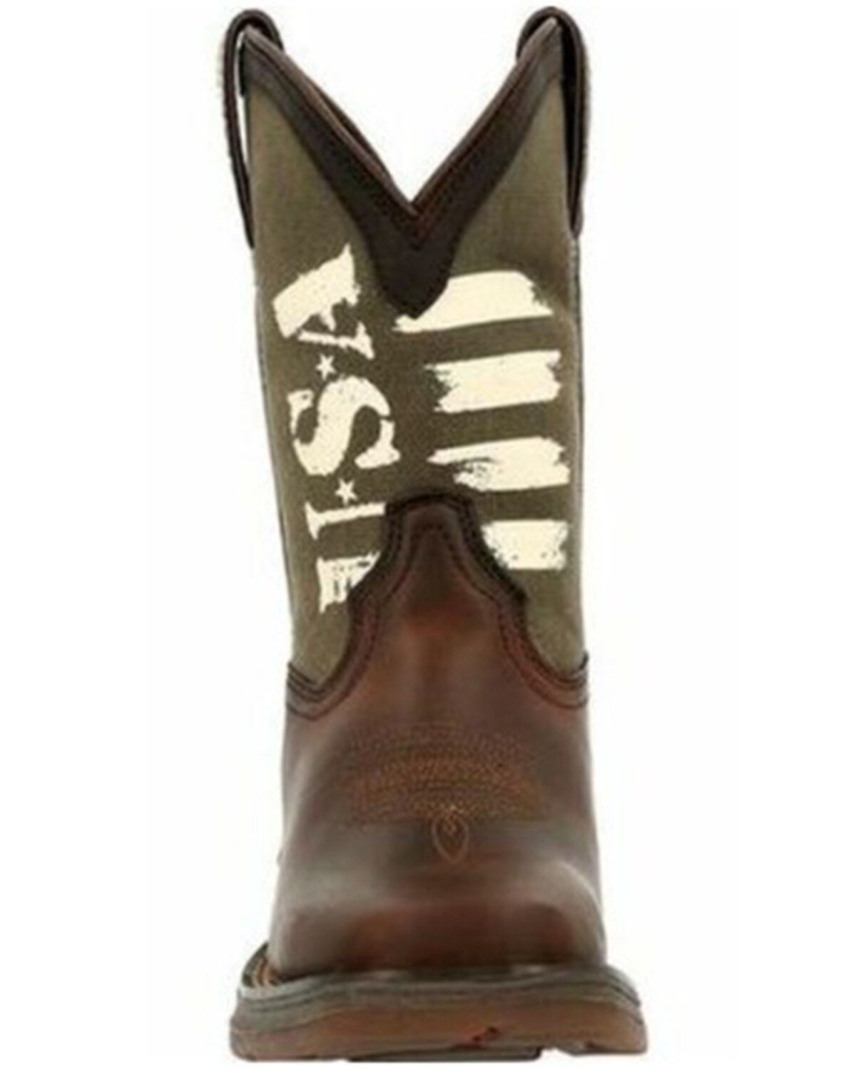 Durango Boys' Lil' Rebel USA Flag Army Western Boots - Square Toe