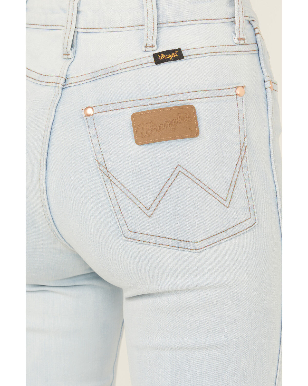 Wrangler X Lainey Wilson Women's Light Wash High Rise Boot Hugger Stretch Denim Jeans