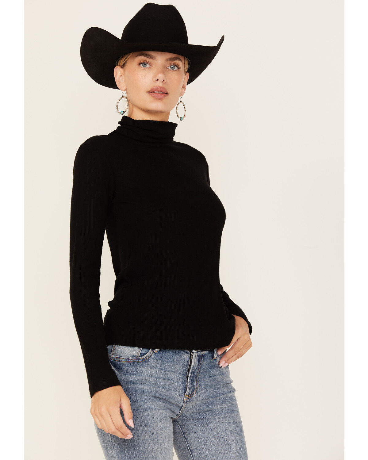 Miss Me Women's Lightweight Layering Turtleneck Shirt