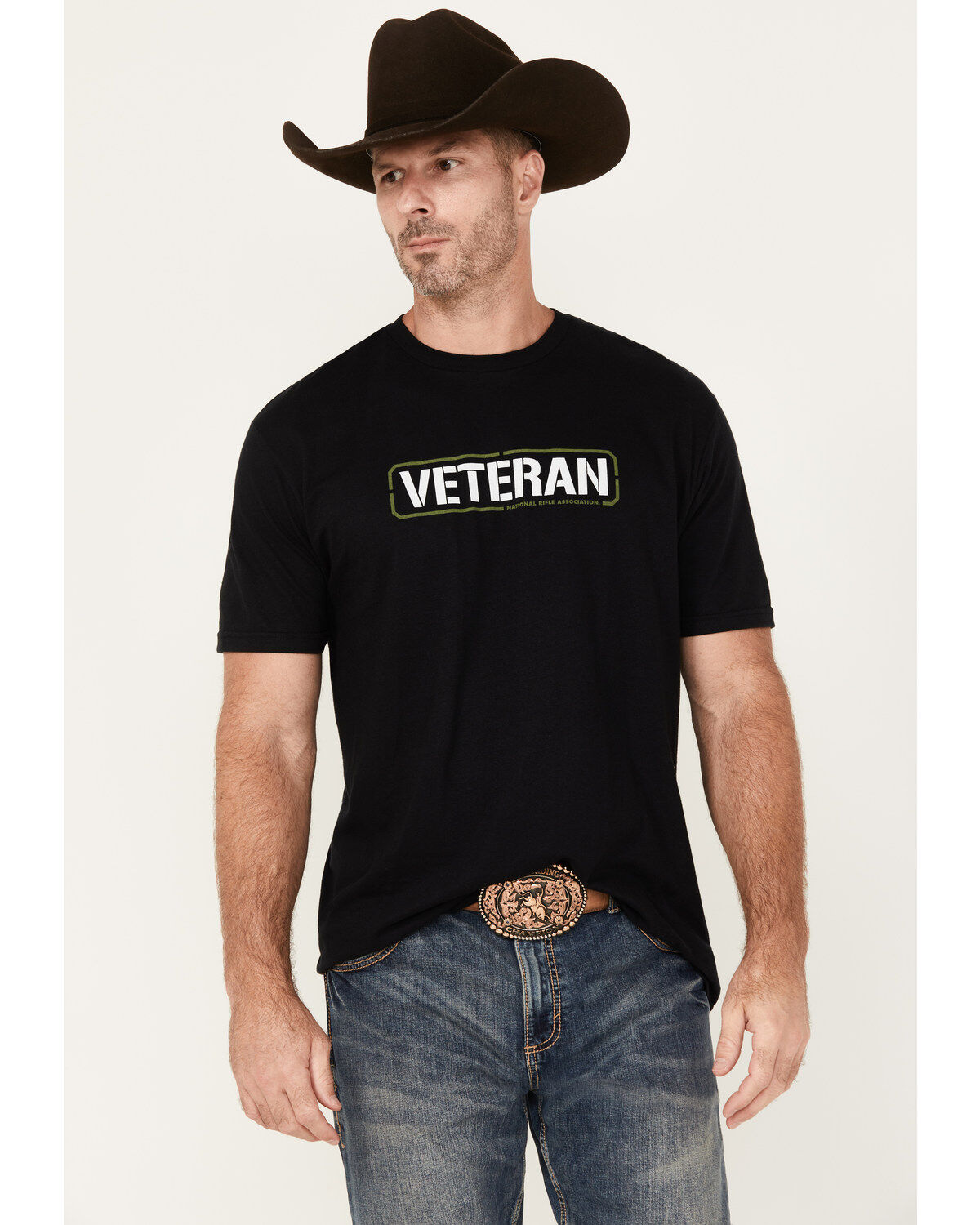 NRA Men's Veteran Flag Short Sleeve Graphic T-Shirt