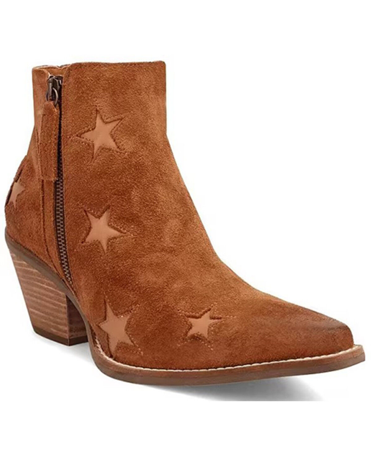 Dingo Women's Little Star Suede Western Booties - Snip Toe