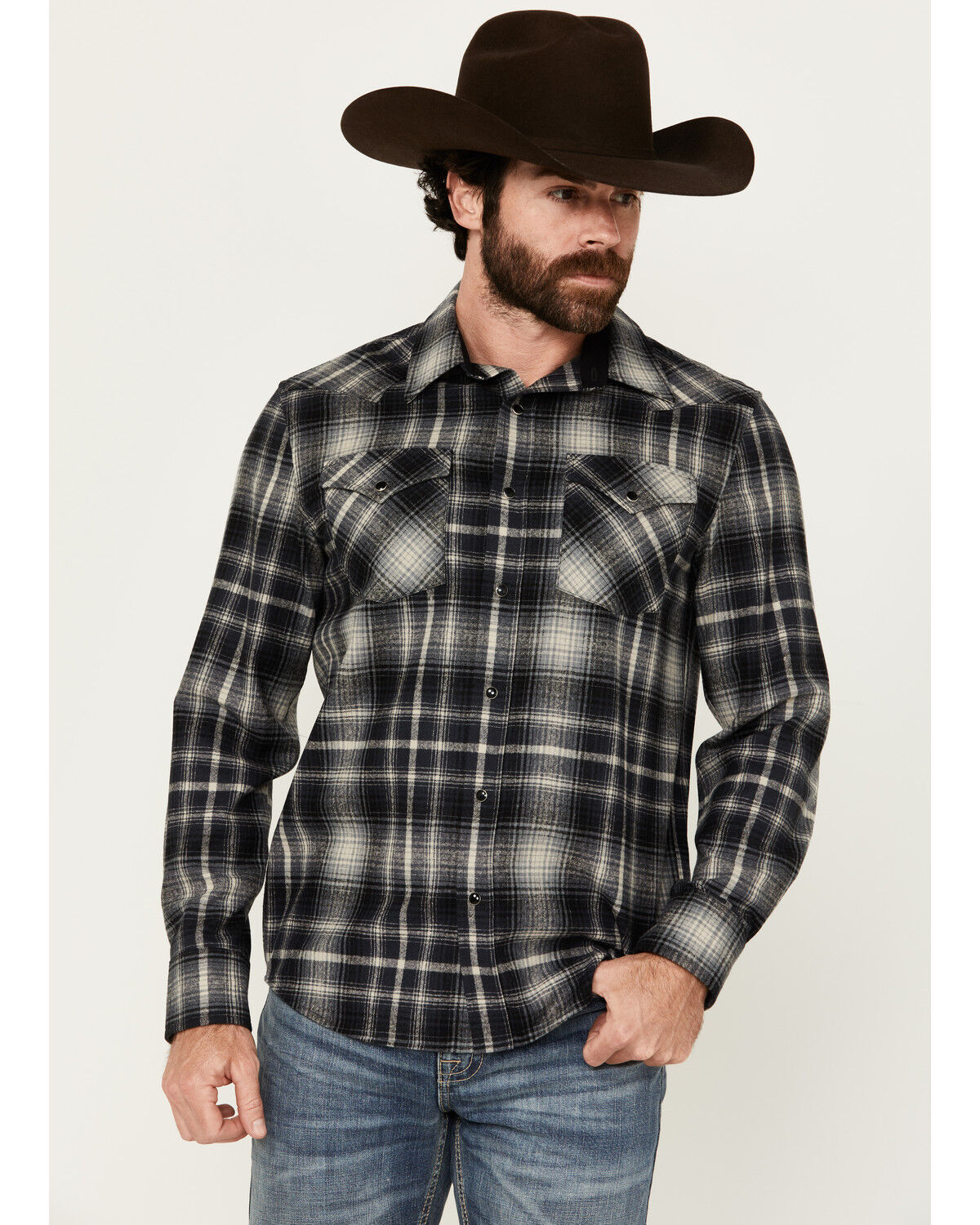 Pendleton Men's Canyon Plaid Print Long Sleeve Snap Western Shirt