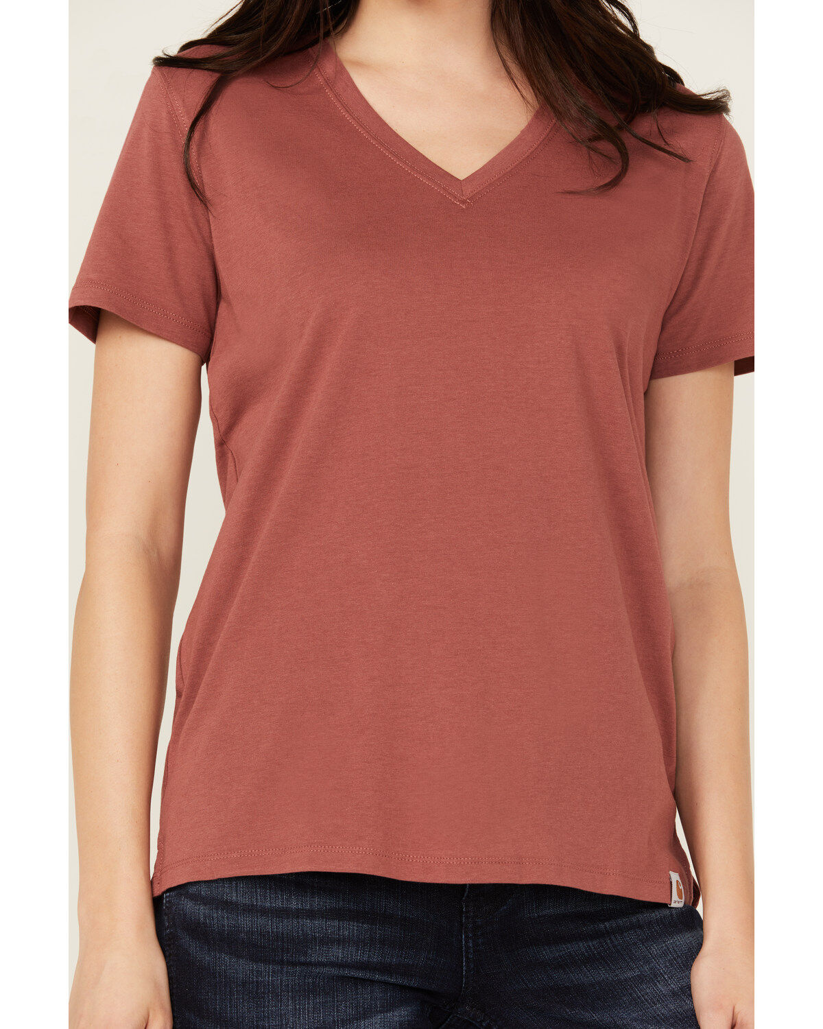 Carhartt Women's Relaxed Fit Lightweight Short Sleeve V Neck T-Shirt