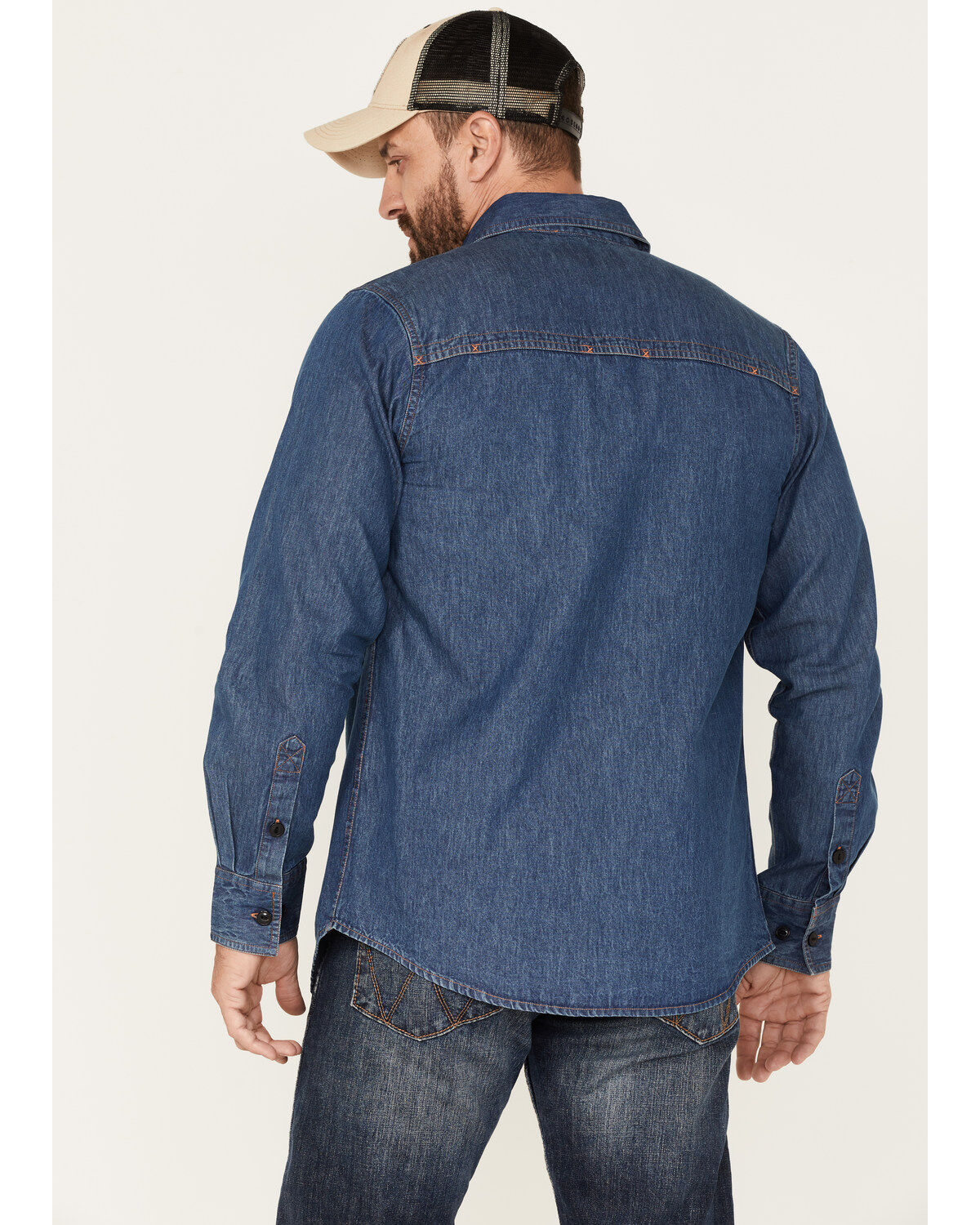 Resistol Men's Aspen Denim Long Sleeve Button Down Shirt