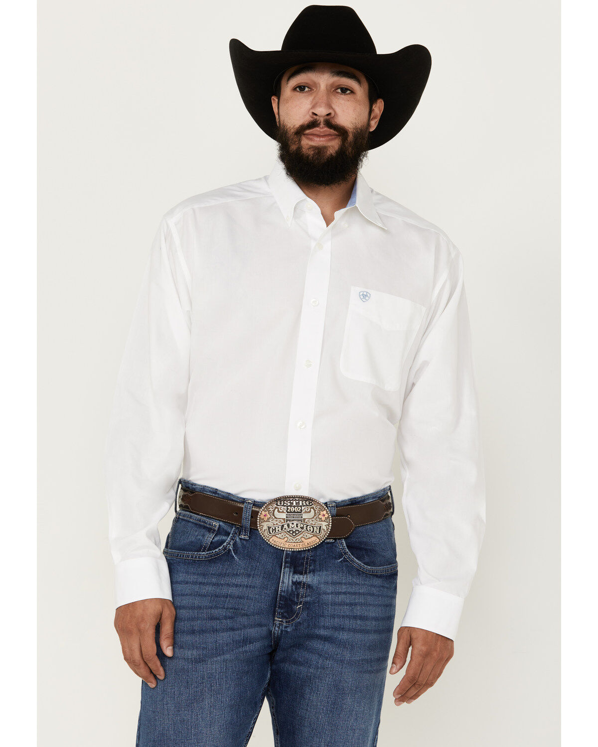 Ariat Men's Wrinkle Free Solid Long Sleeve Button-Down Western Shirt