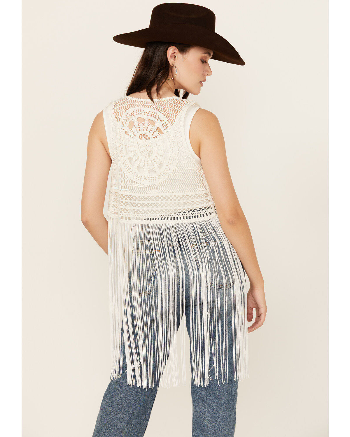 Idyllwind Women's Hawls Crochet Fringe Vest