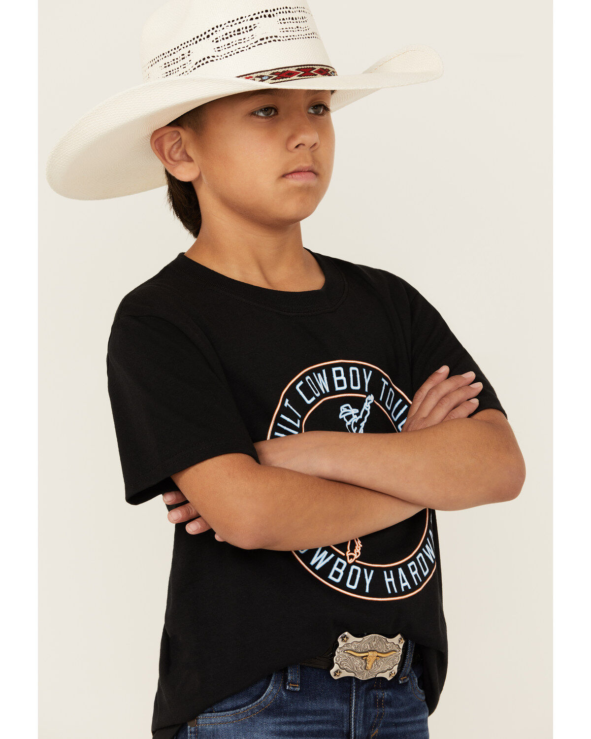Cowboy Hardware Boys' Neon Built Cowboy Tough Short Sleeve Graphic T-Shirt