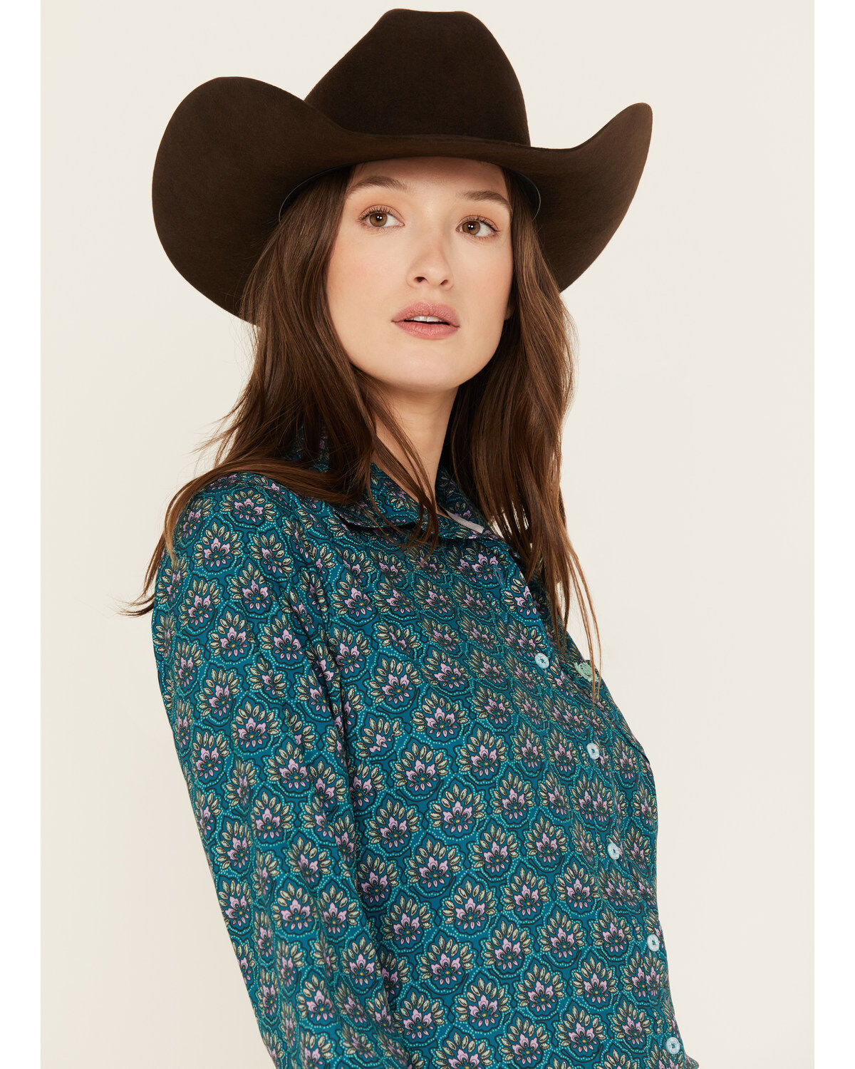 Cinch Women's ARENAFLEX™ Floral Long Sleeve Button Down Western Shirt