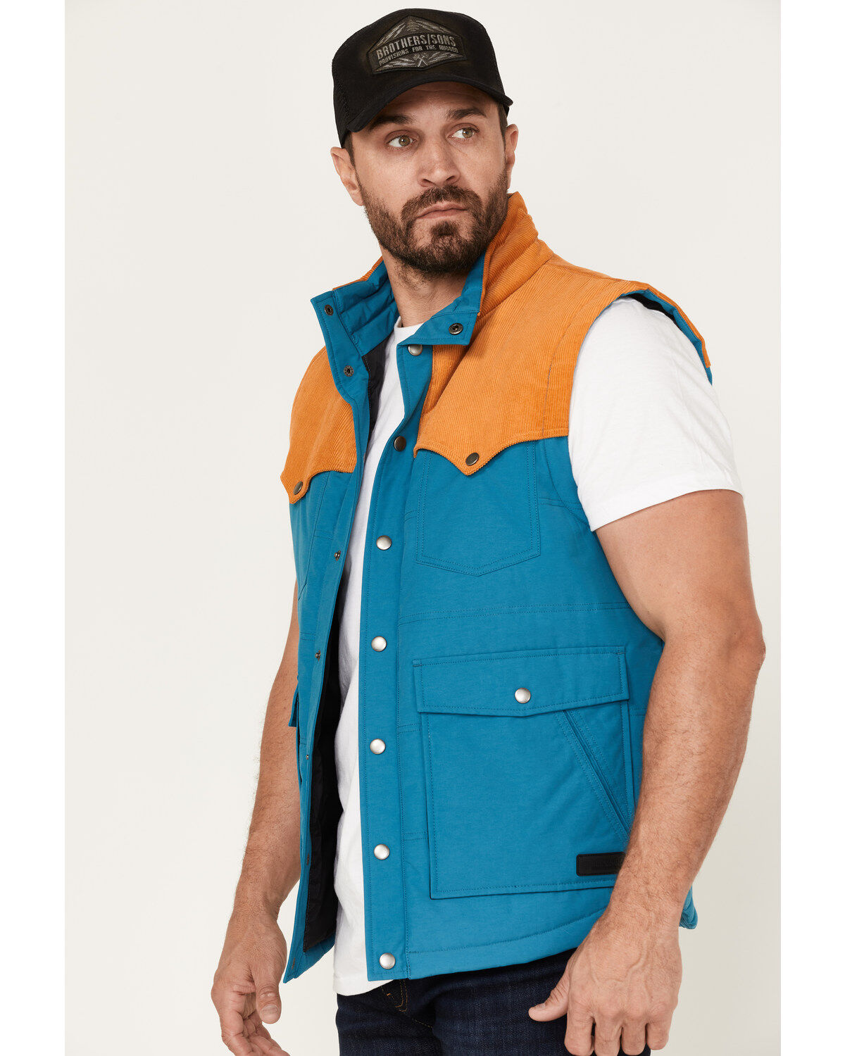 Rock & Roll Denim Men's Vintage 46 Color Block Vest