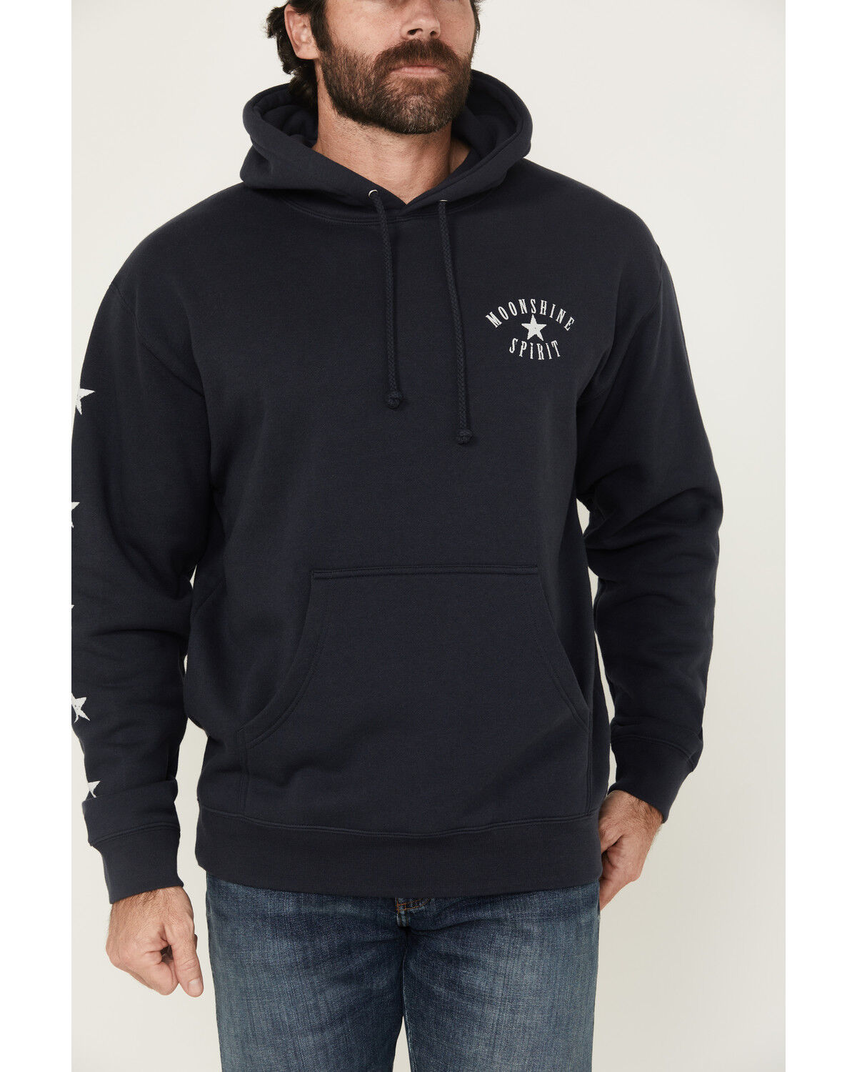 Moonshine Spirit Men's Eagle Star Graphic Hooded Sweatshirt
