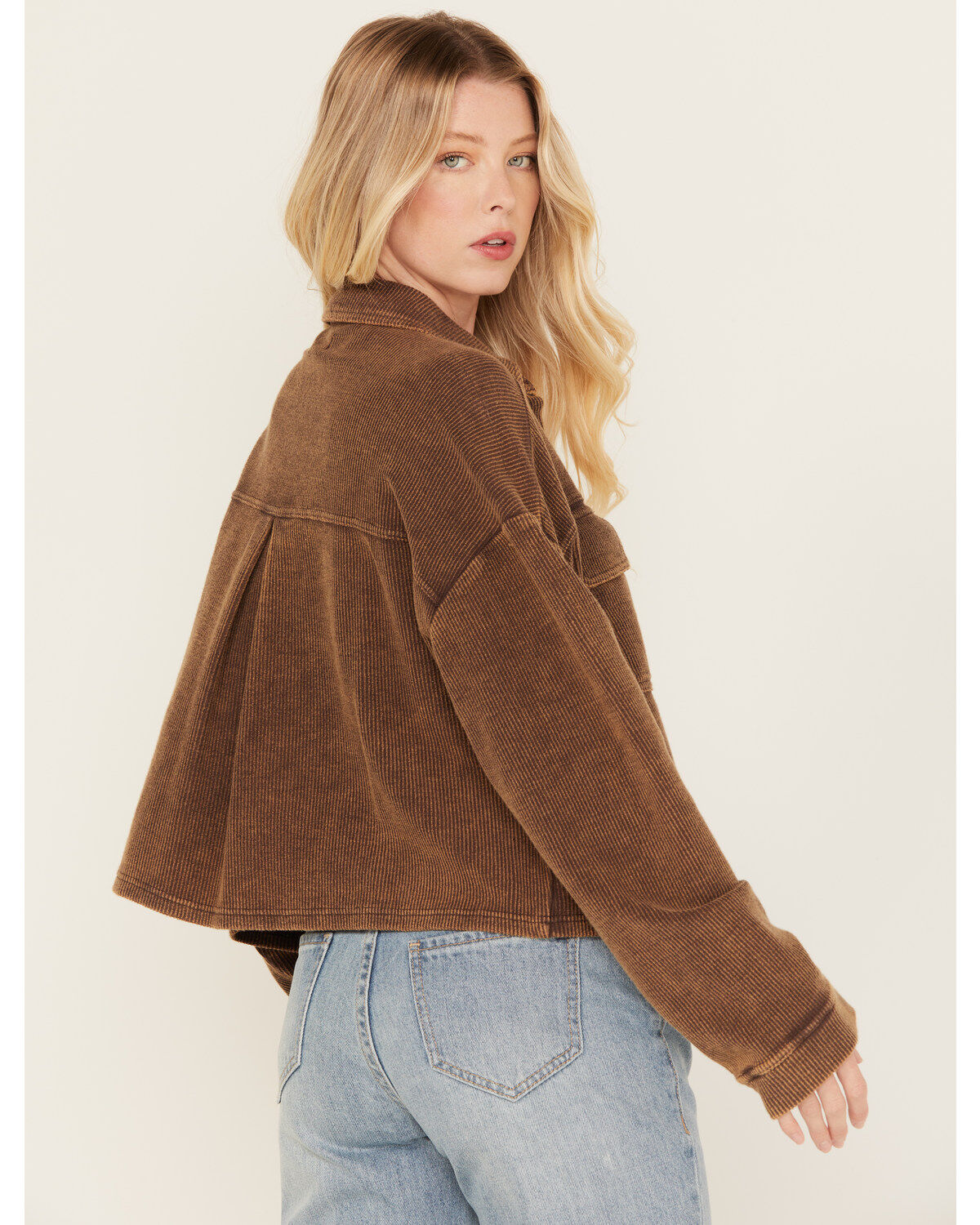 Rock & Roll Denim Women's Corduroy Button-Down Long Sleeve Shirt