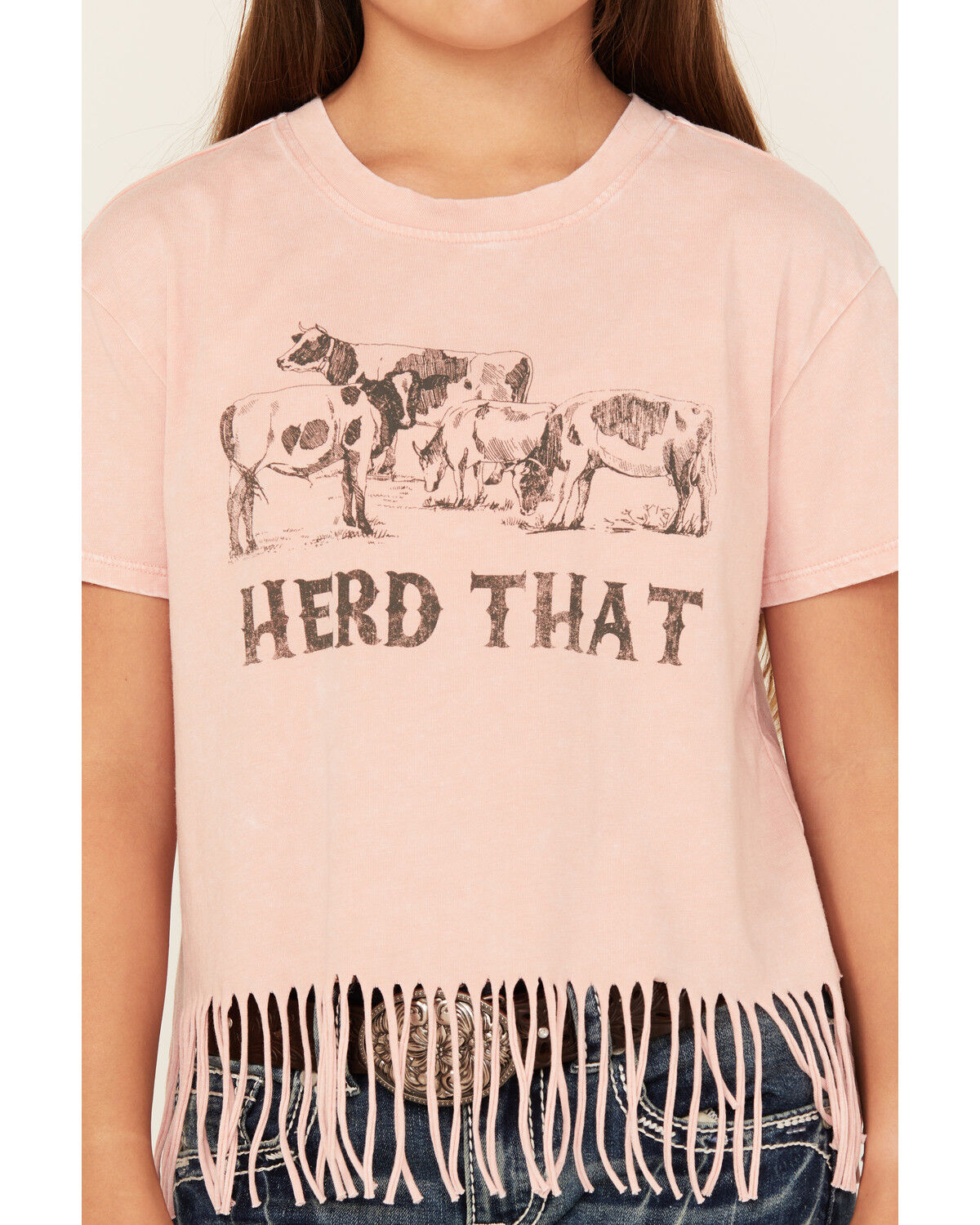 Buttercup Girls' Herd That Fringe Short Sleeve Graphic Tee