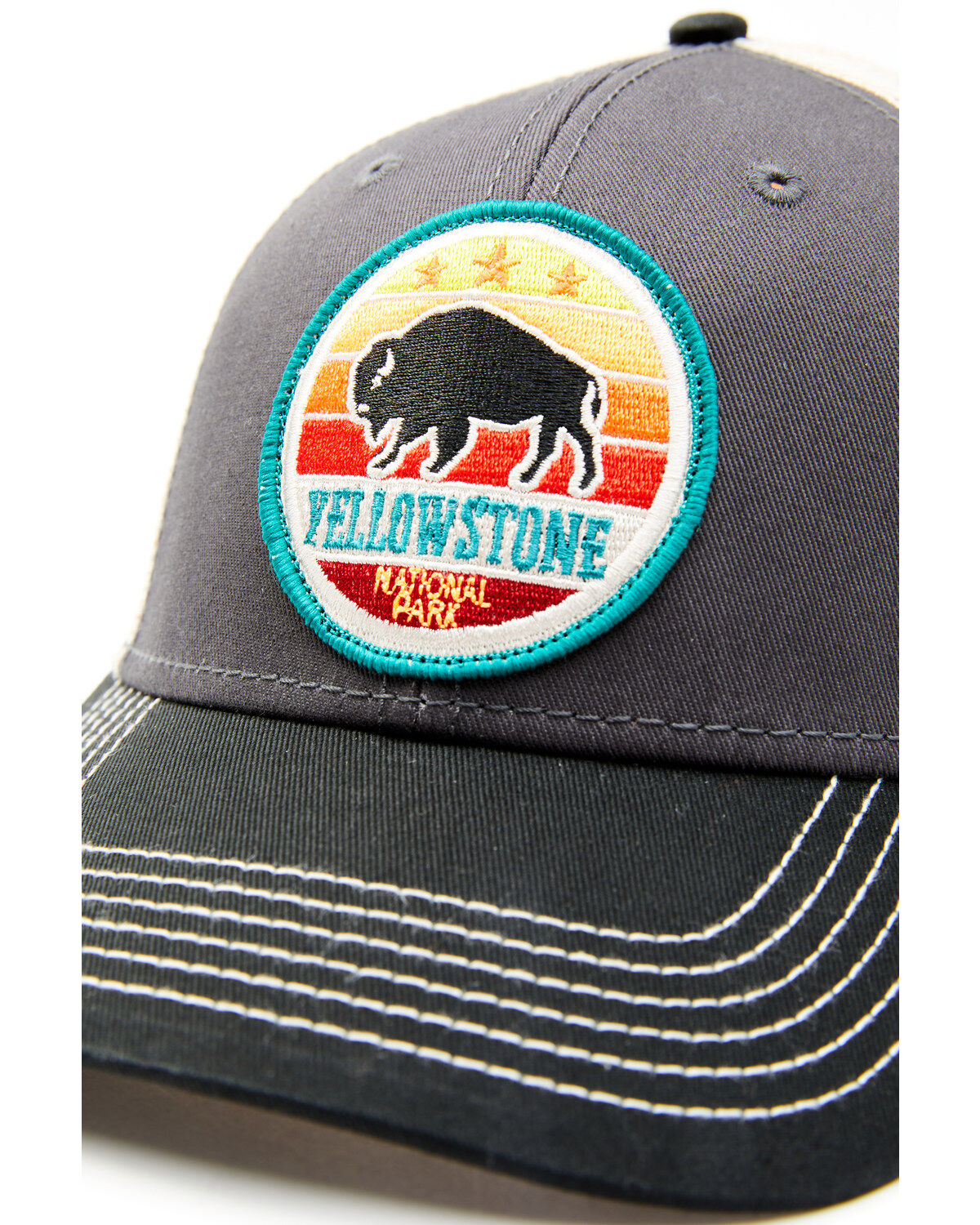 H3 Sportgear Men's Yellowstone National Park Buffalo Circle Patch Ball Cap