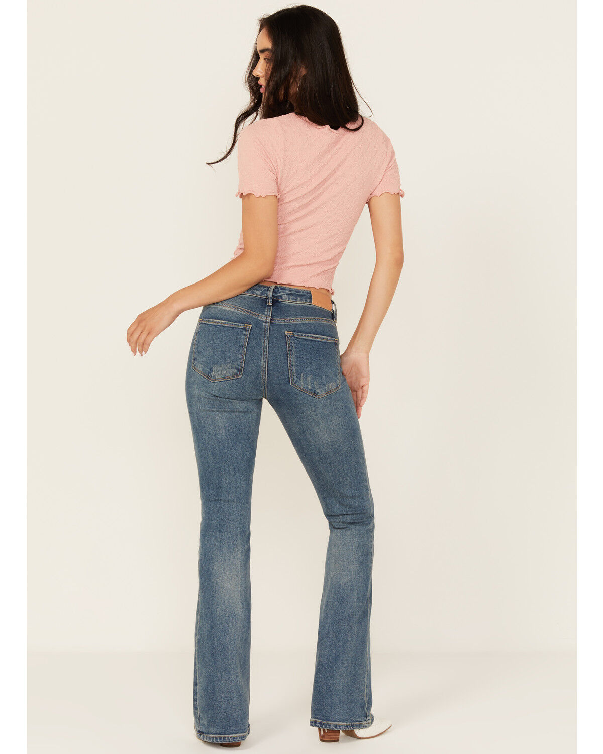 Dear John Women's Dark Wash Rosa High Rise Flare Stretch Denim Jeans