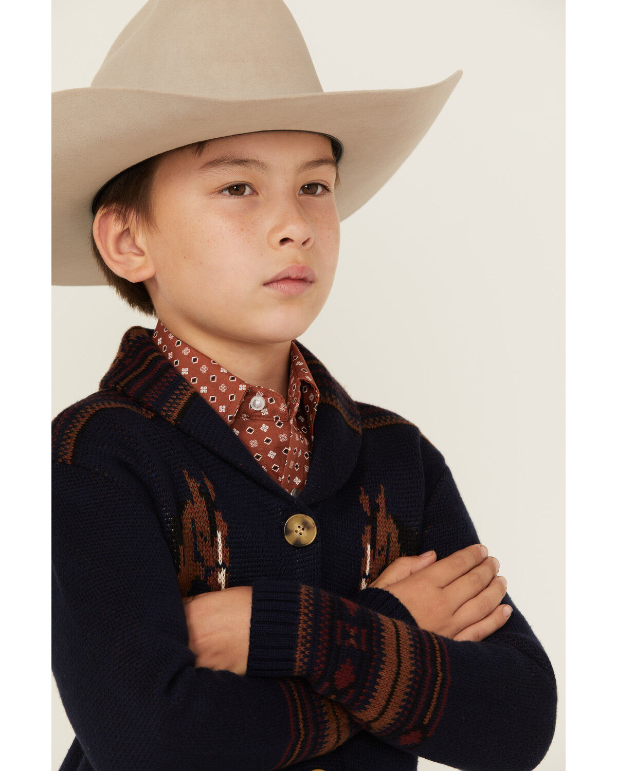 Cotton & Rye Boys' Horse Print Cardigan