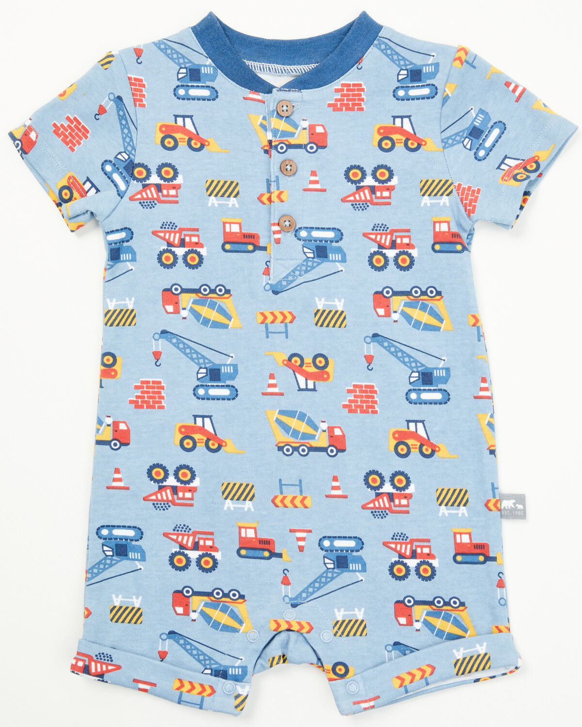 Rugged Bear Infant Boys' Construction Print Onesie