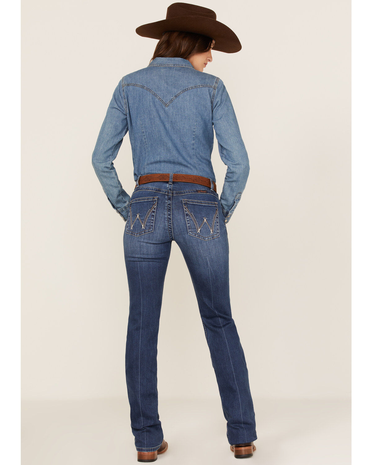 Wrangler Women's Medium Wash Mid Rise Jane Q-Baby Bootcut Ultimate Riding Jeans