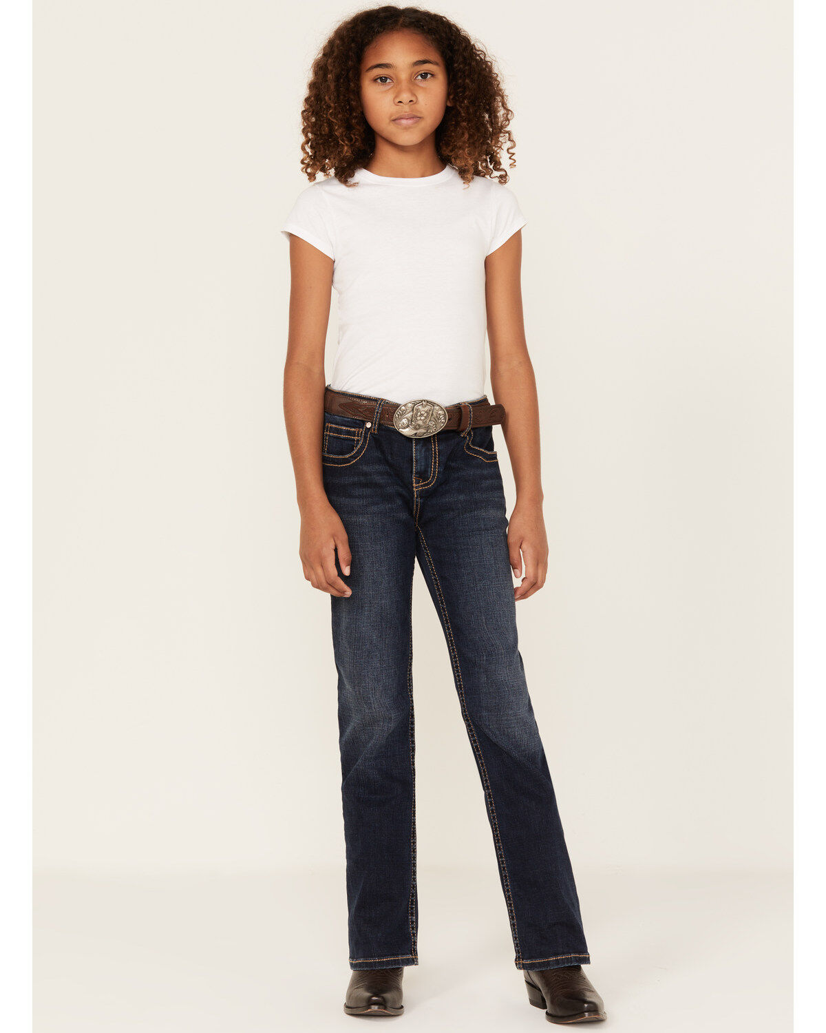 Shyanne Girls' Medium Wash Bootcut Riding Jeans