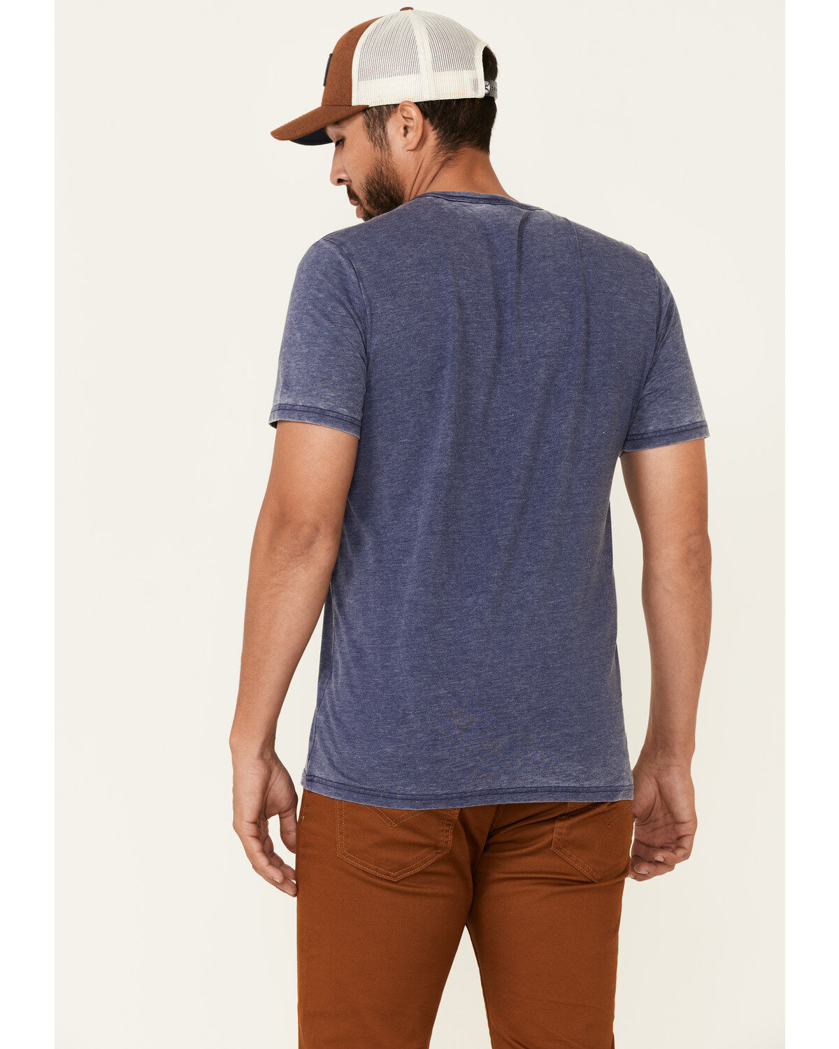 Flag & Anthem Men's Mountain Panorama Sunset Graphic Burnout Short Sleeve T-Shirt