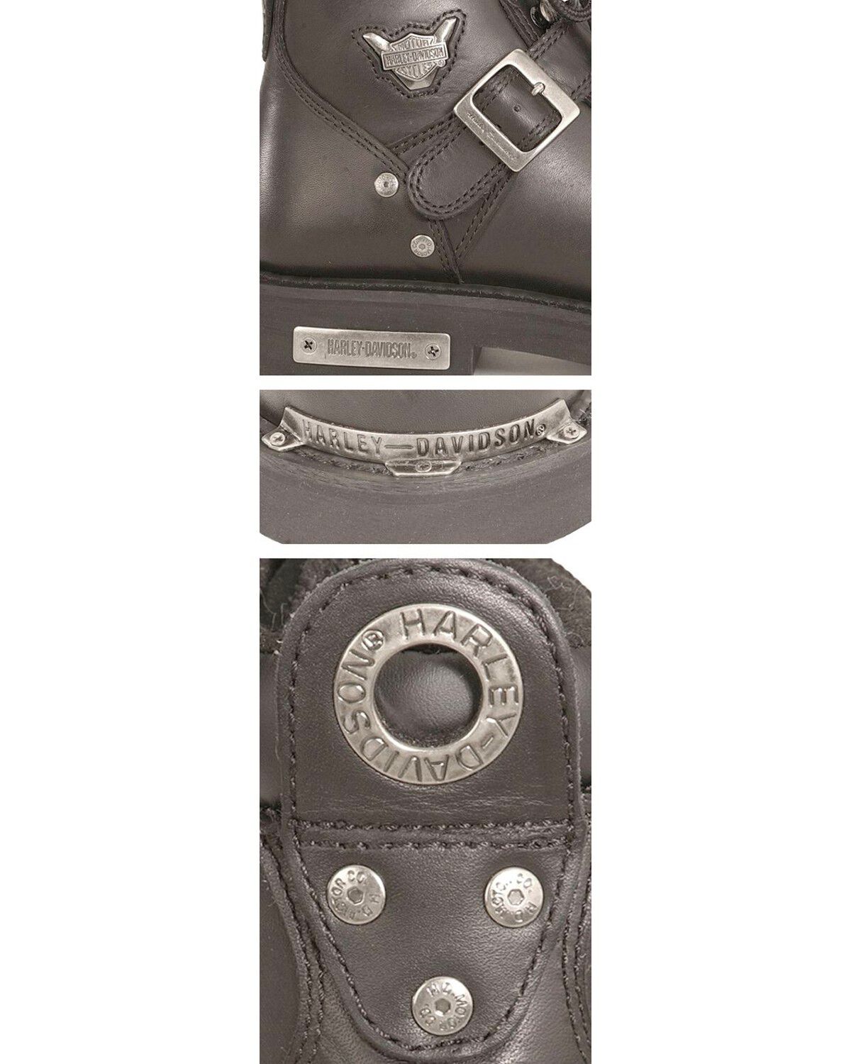 Harley Davidson Brake Buckle Motorcycle Boots - Round Toe