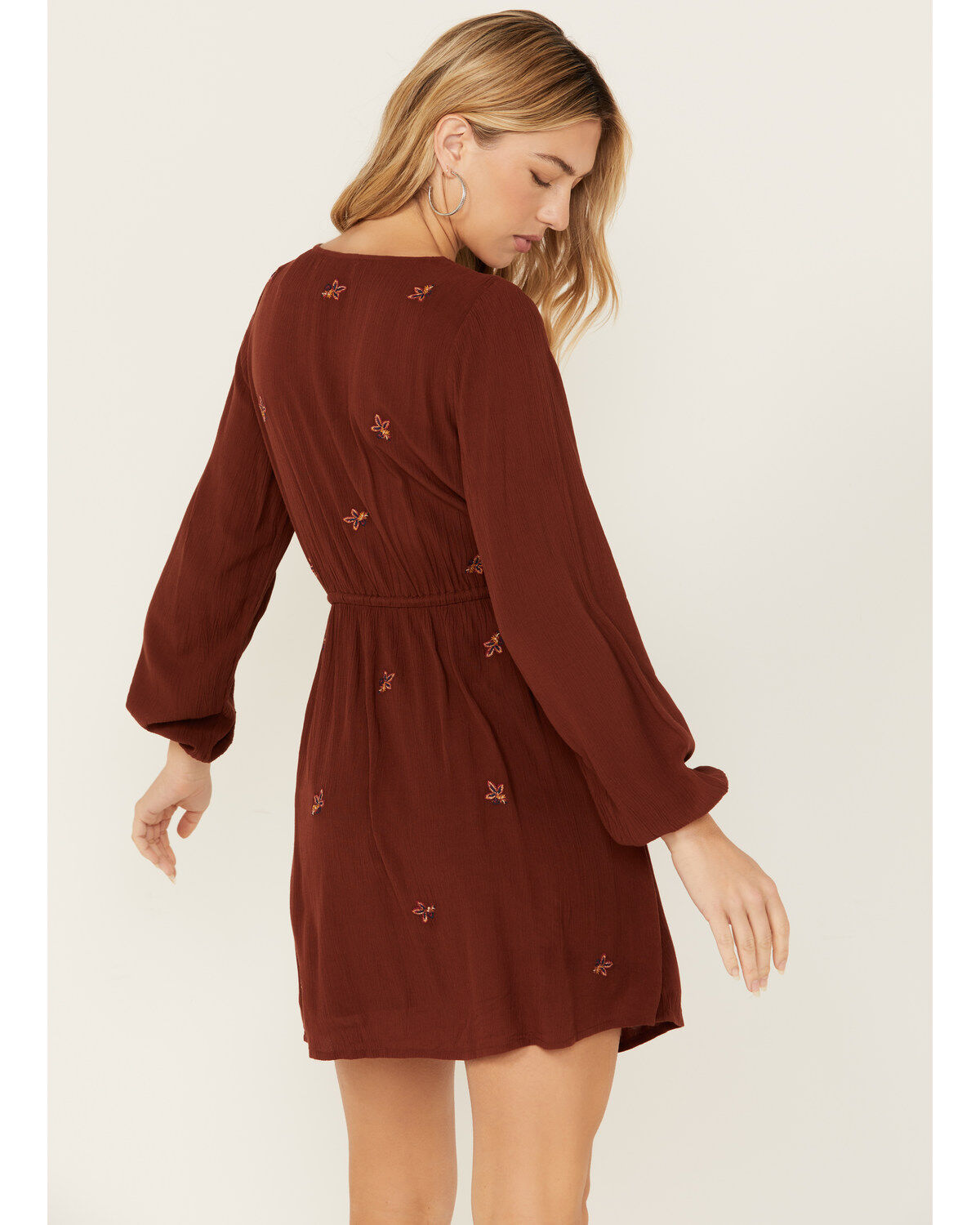 Idyllwind Women's Amherst Embroidered Long Sleeve Mini Dress