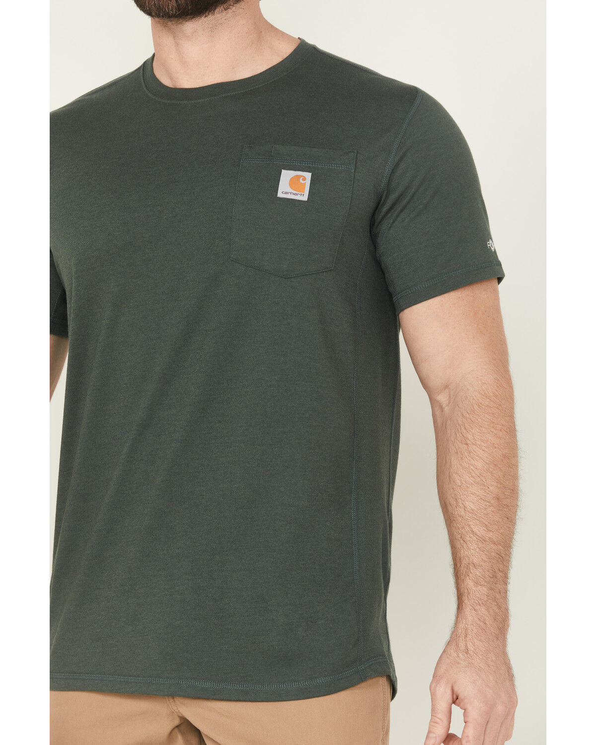 Carhartt Men's Force Relaxed Midweight Logo Pocket Short Sleeve Work T-Shirt