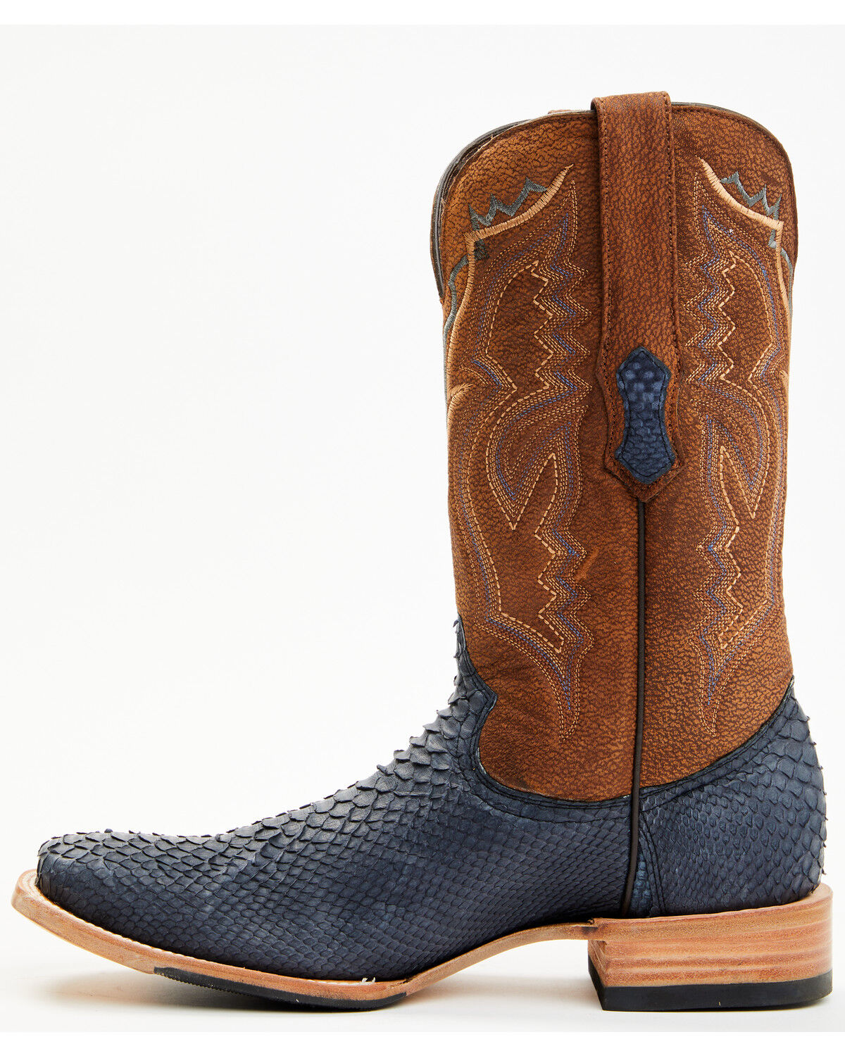 Tanner Mark Men's Exotic Python Western Boots - Broad Square Toe