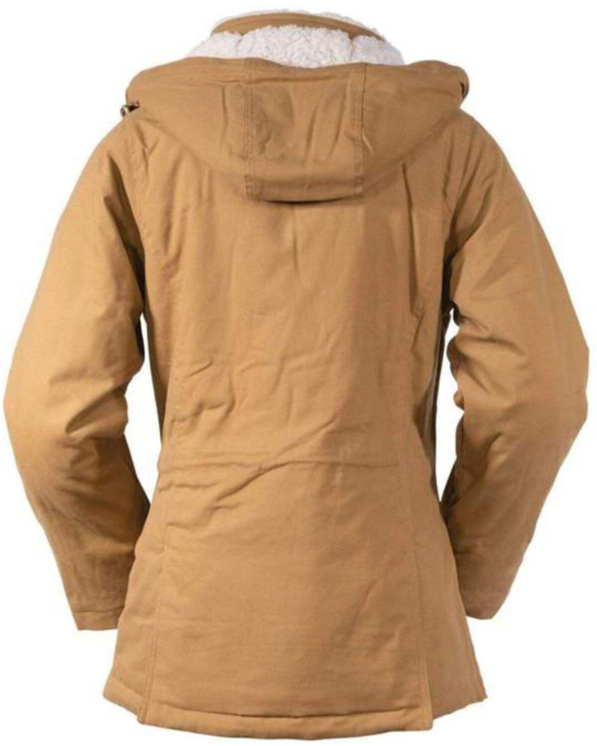 Outback Trading Co Women's Tan Canvas Juniper Fleece Hooded Jacket