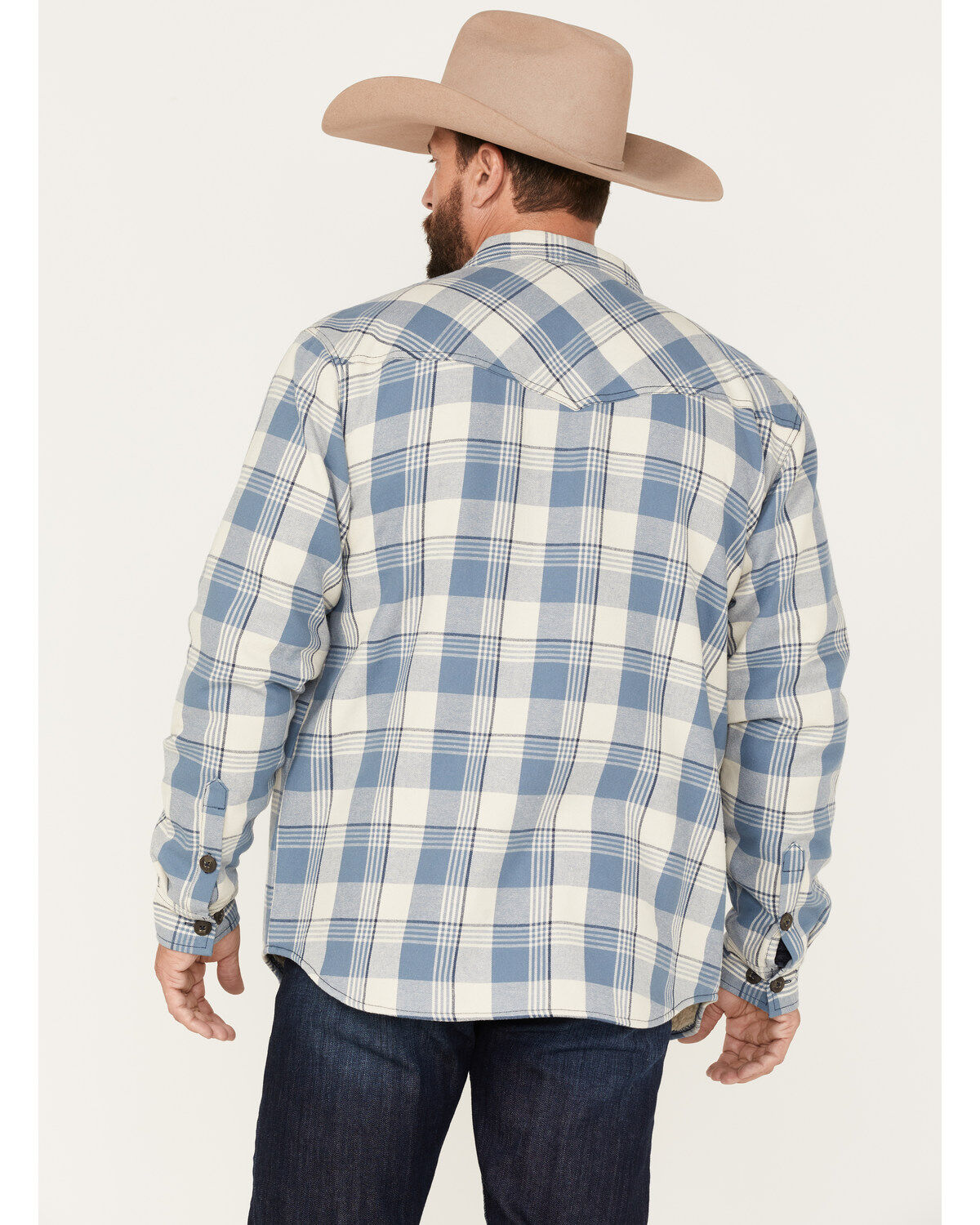 Cody James Men's Oregon Trail Plaid Button-Down Bonded Western Flannel Shirt