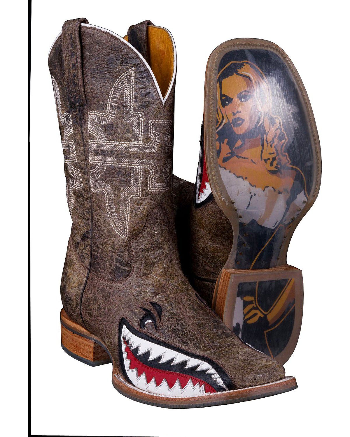 Tin Haul Men's Gnarly Bite Western Boots - Broad Square Toe