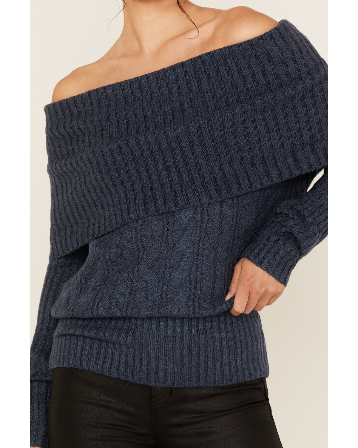 Shyanne Women's Off The Shoulder Cable Knit Sweater
