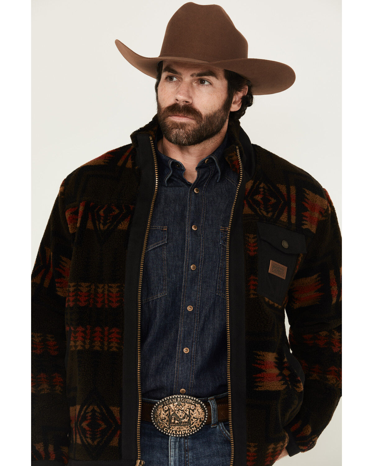 Pendleton Men's Harding Southwestern Print Berber Jacket