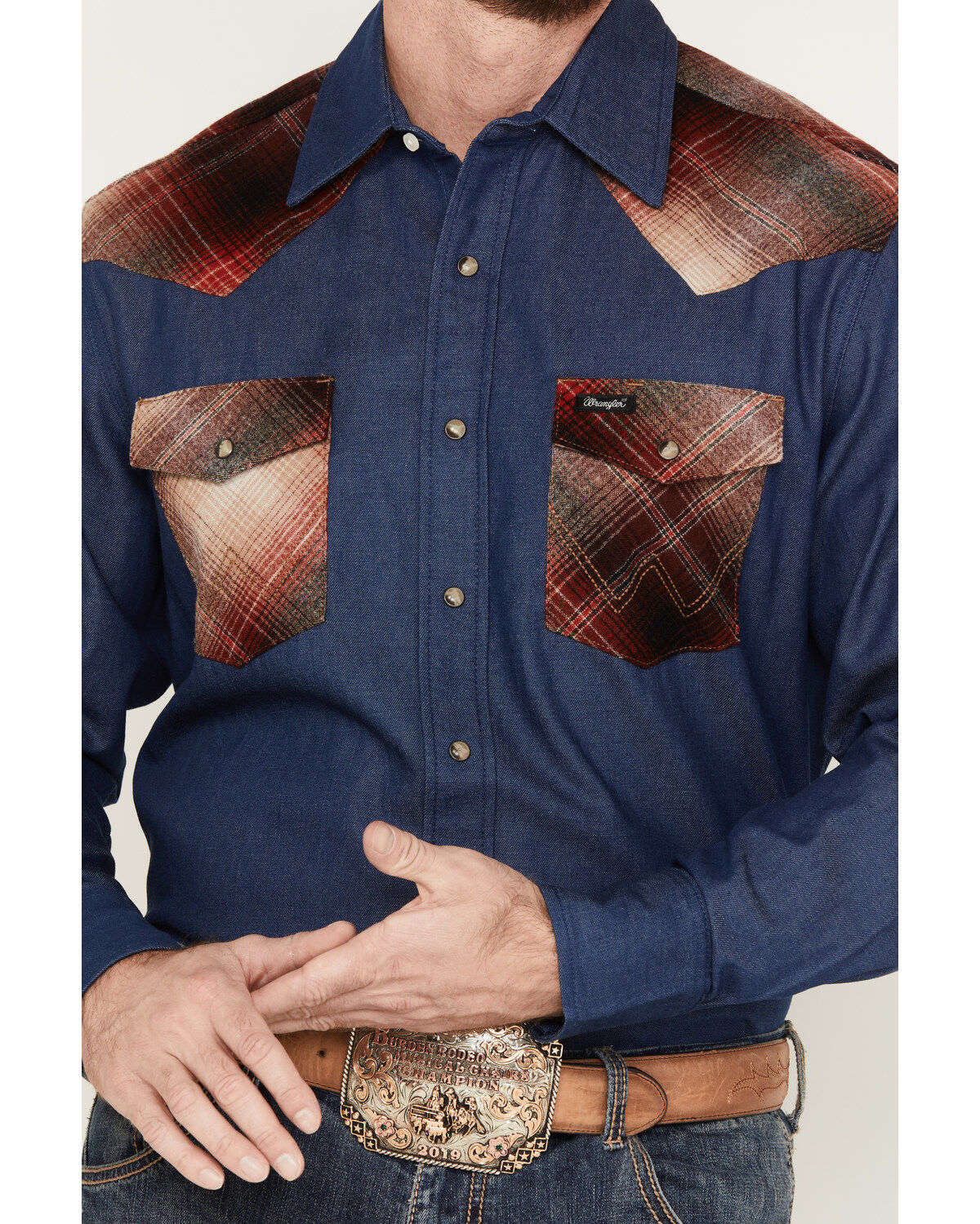 Wrangler Men's Pendleton Long Sleeve Western Work Shirt