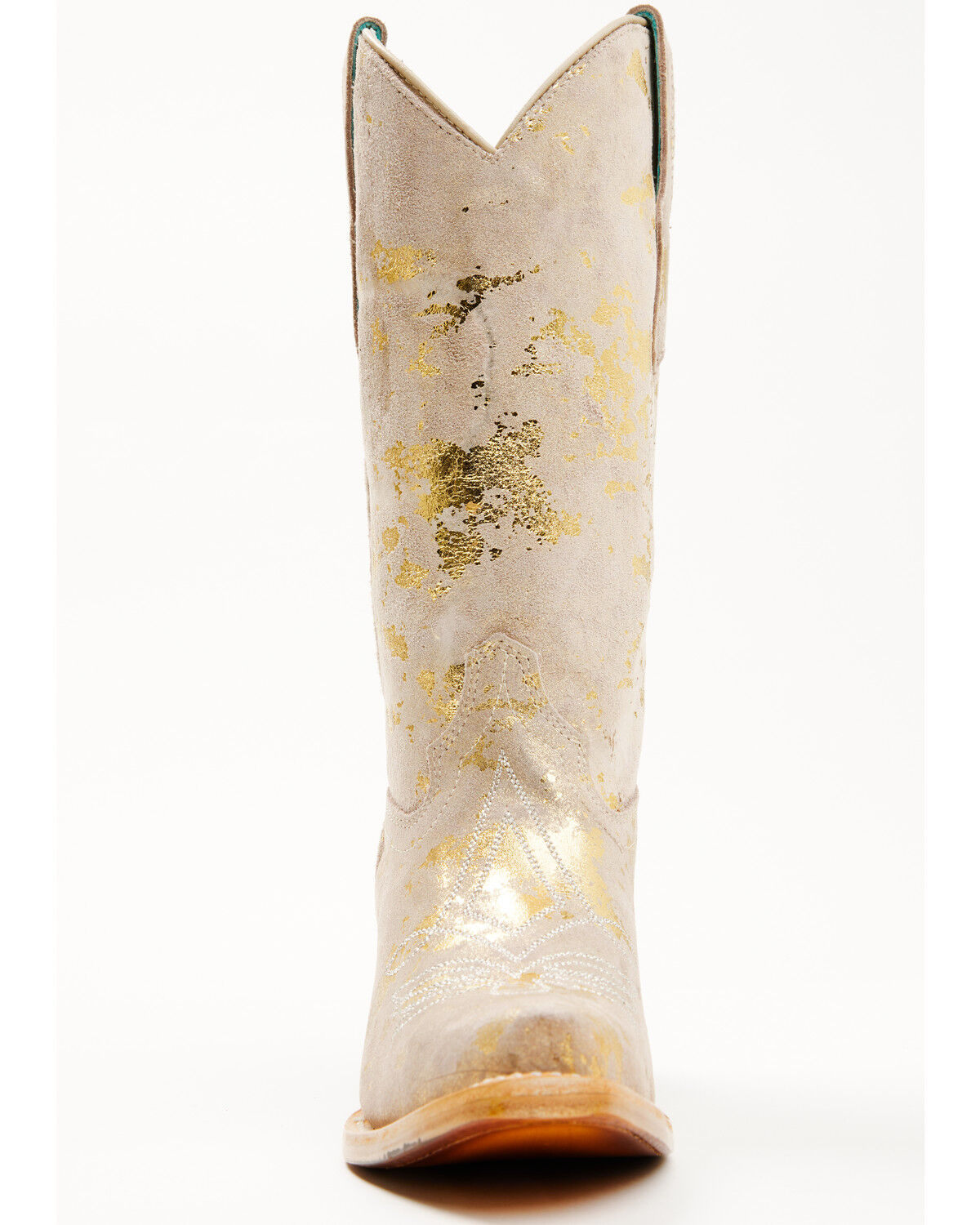 Corral Girls' Golden Touches Suede Western Boots - Snip Toe