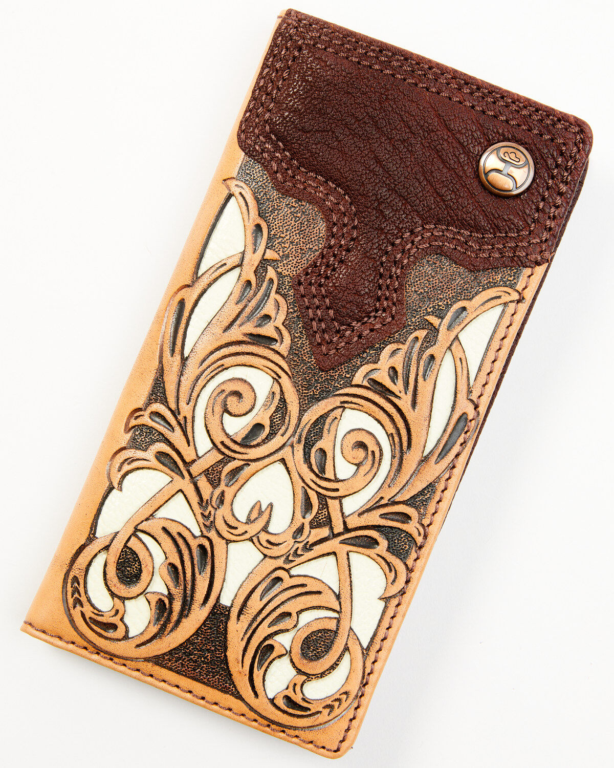 Hooey Men's Top Notch Tooled Wallet