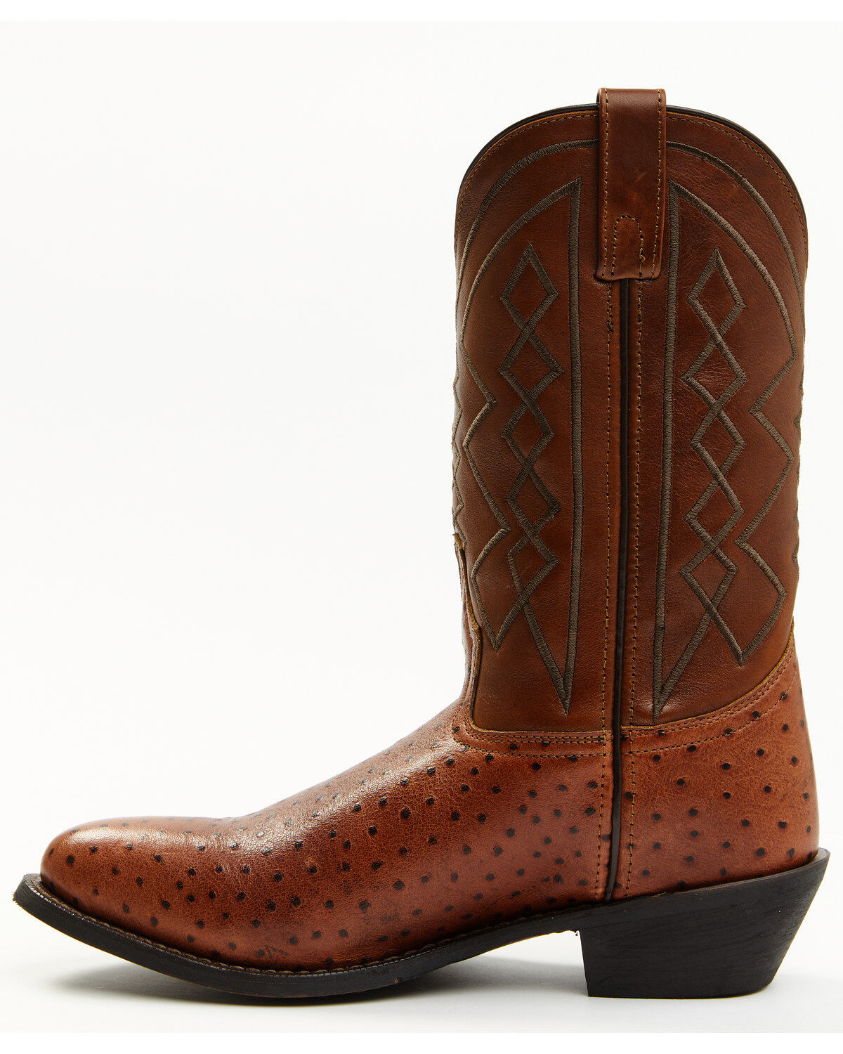 Laredo Men's Ostrich Print Western Boots - Round Toe