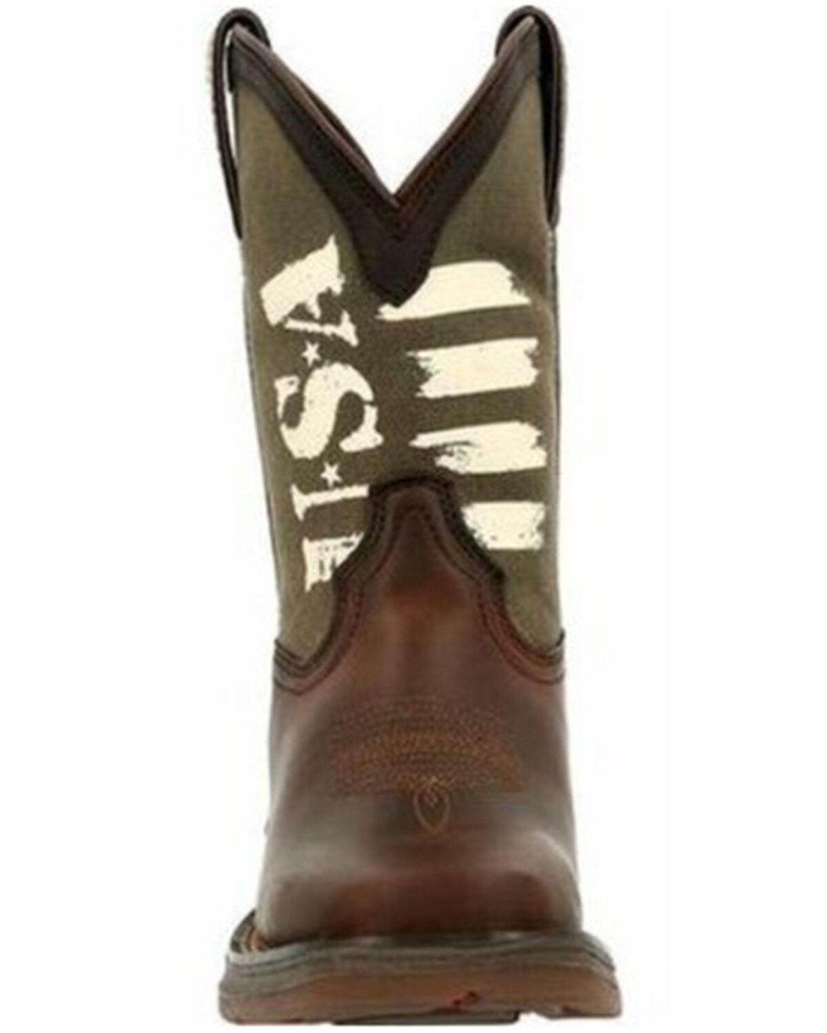 Durango Boys' Lil' Rebel USA Flag Western Boots - Broad Square Toe