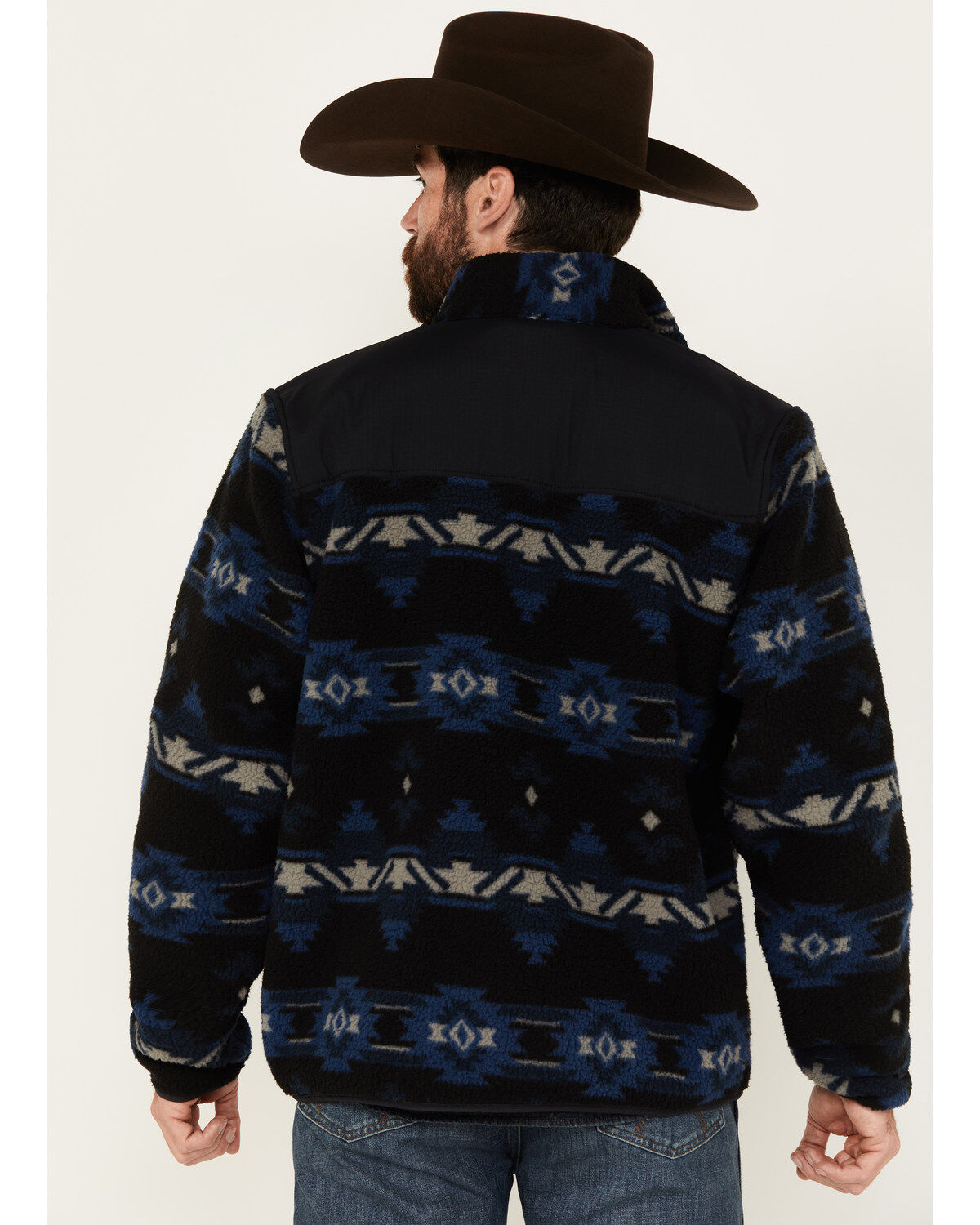 Wrangler Men's Mixed Sherpa Zip Jacket