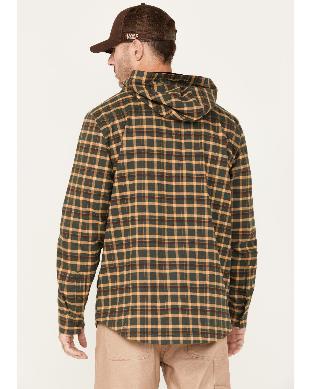 Hawx Men's Flannel Hooded Work Jacket