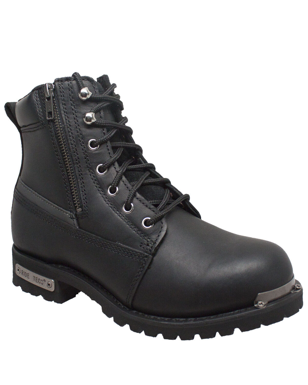 Ad Tec Men's Double Zipper Biker Boots - Soft Toe