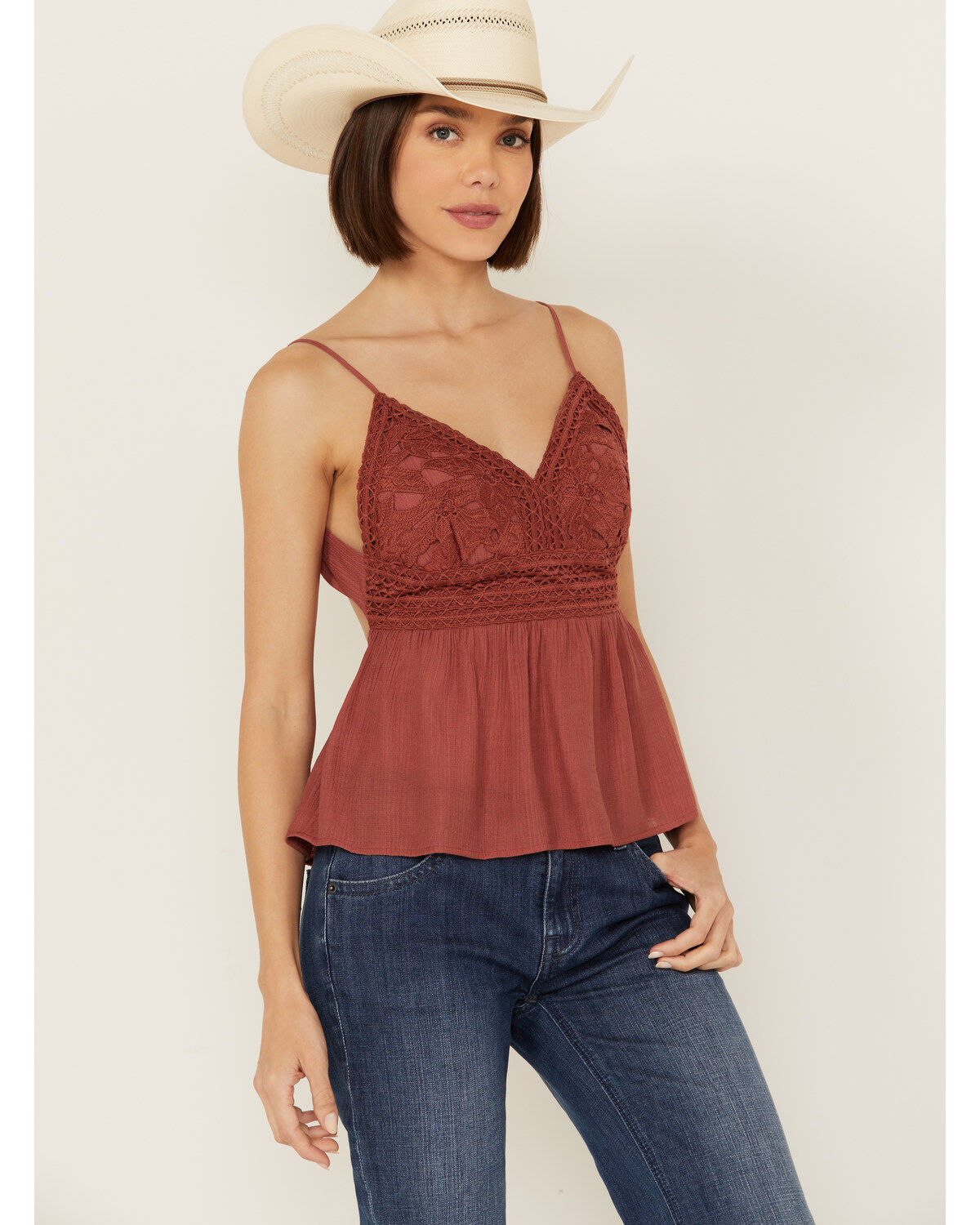 Shyanne Women's Lace Bustier Tank
