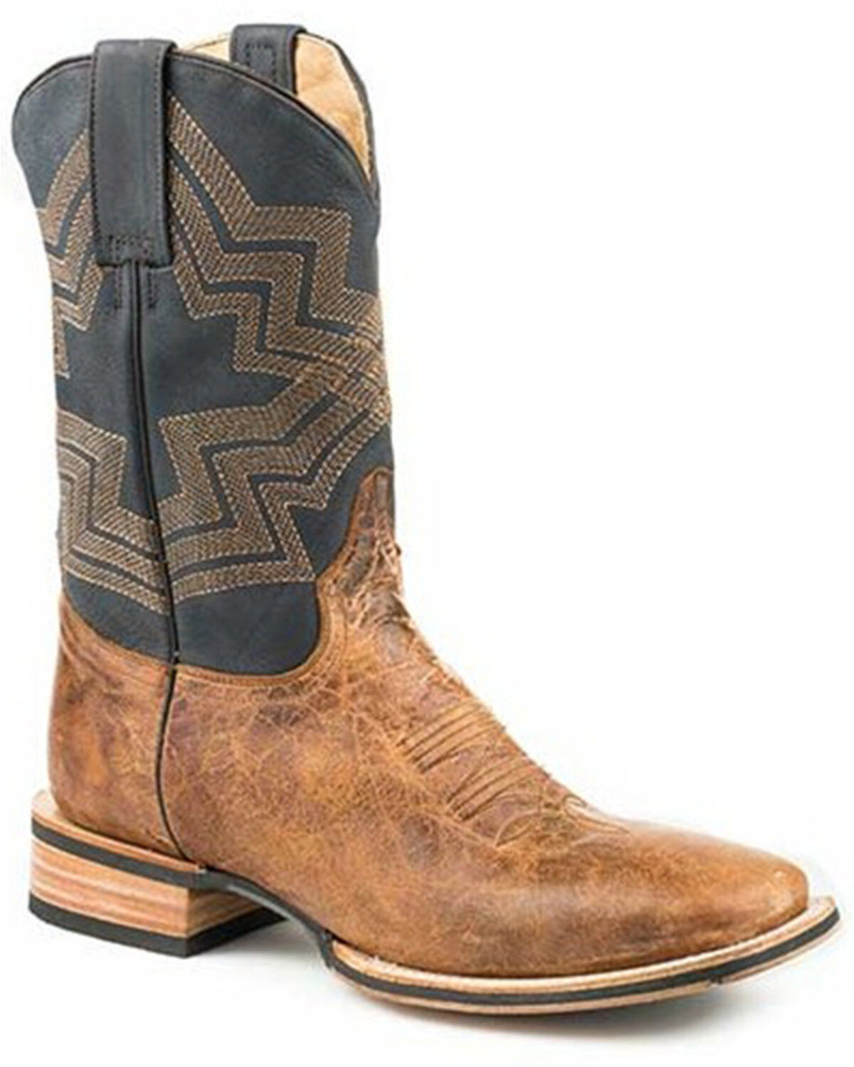 Stetson Men's Goddard Waxy Vamp Western Boots - Broad Square Toe
