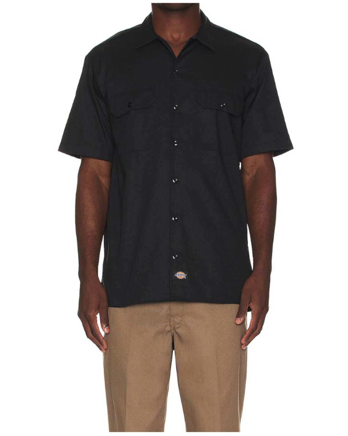 Dickies Men's Solid Twill Short Sleeve Button-Down Work Shirt