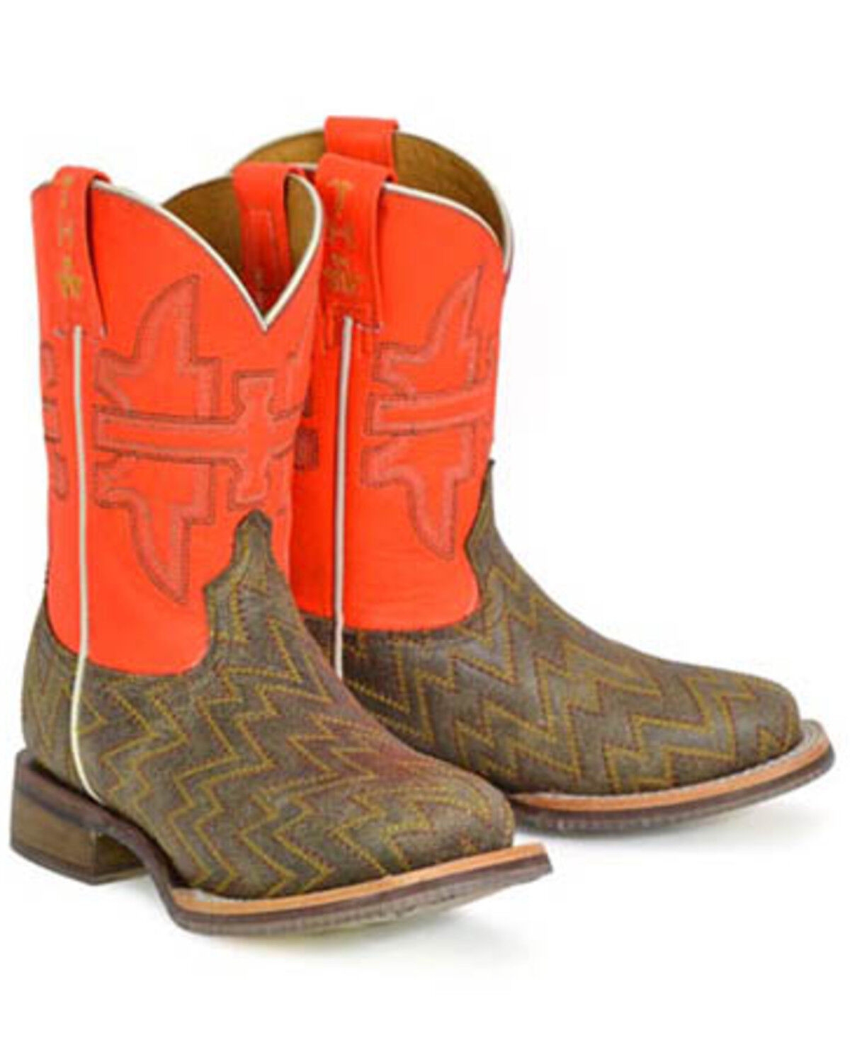 Tin Haul Boys' Neon Thunder Western Boots - Broad Square Toe