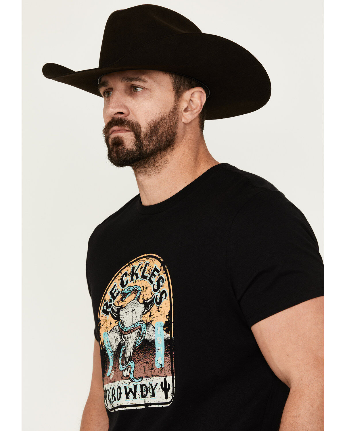 Rock & Roll Denim Men's Reckless And Rowdy Short Sleeve Graphic T-Shirt