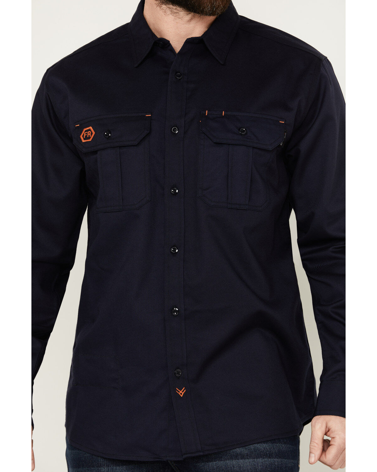 Hawx Men's FR Woven Long Sleeve Button-Down Work Shirt - Tall
