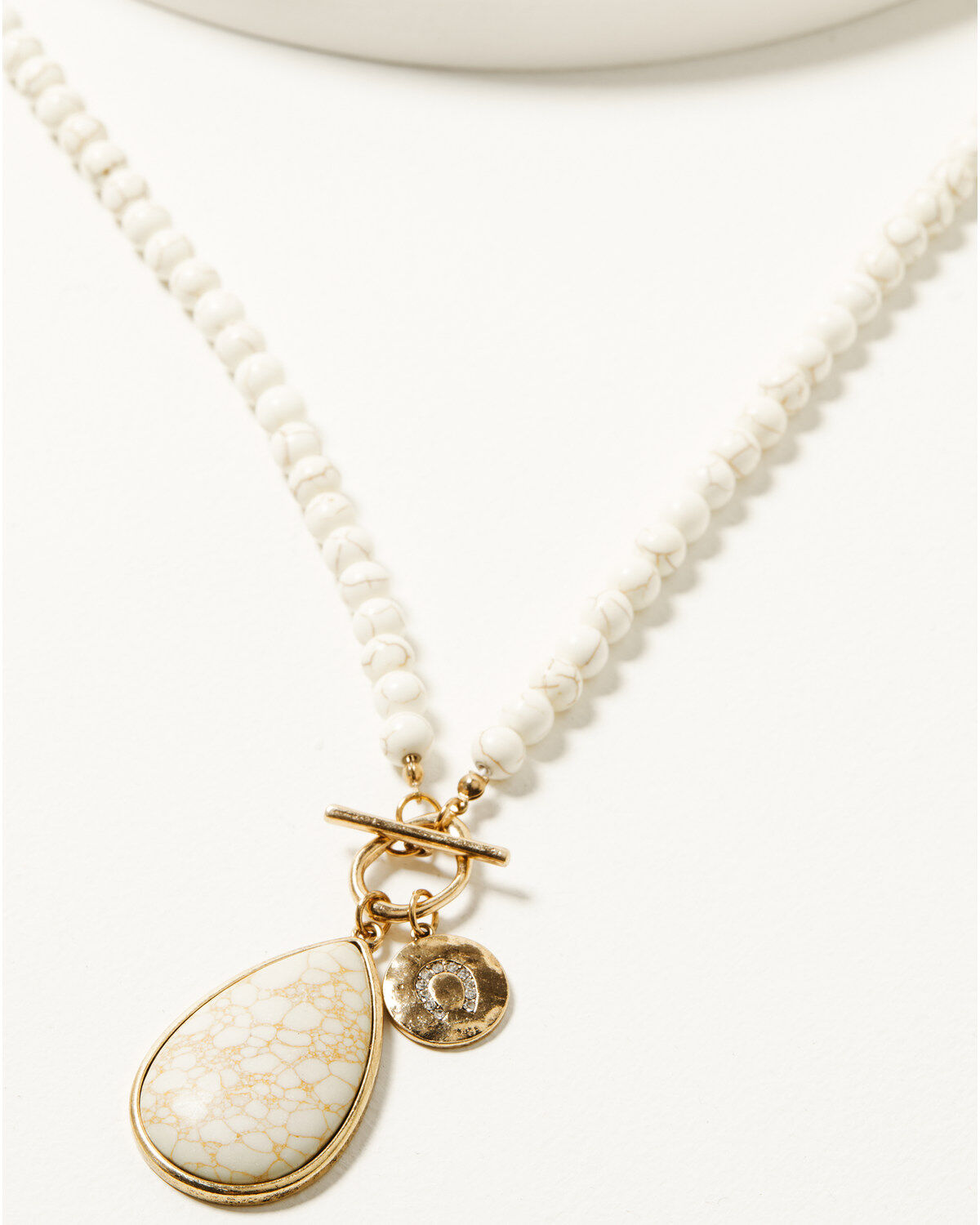 Shyanne Women's Summer Moon Antique Gold Long Pendant Necklace
