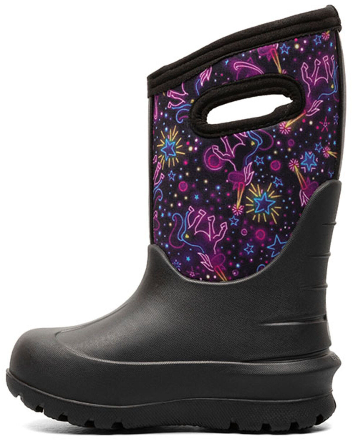Bogs Girls' Neon Neon Unicorn Waterproof Boots - Round Toe